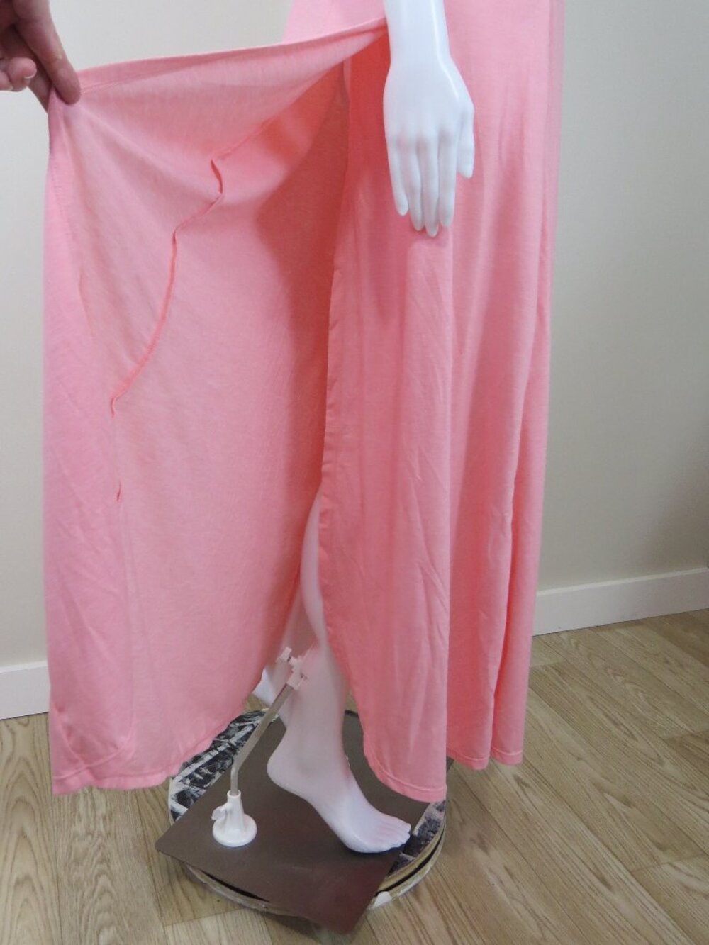 NEW Halara U Neck Flowy Maxi Casual Tank Dress SIZE Medium Pink - Picture 7 of 11